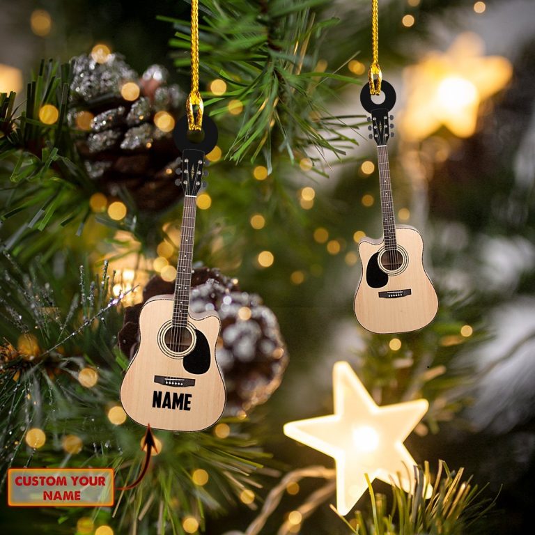 Guitar Classic custom name hanging ornament