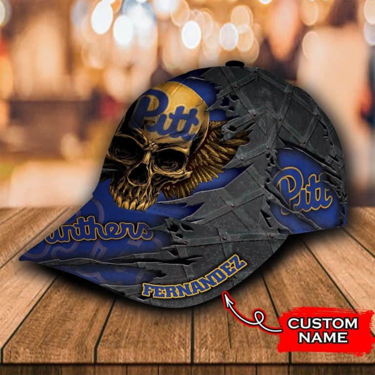 HOT Skull Pittsburgh Panthers custom Personalized cap 2