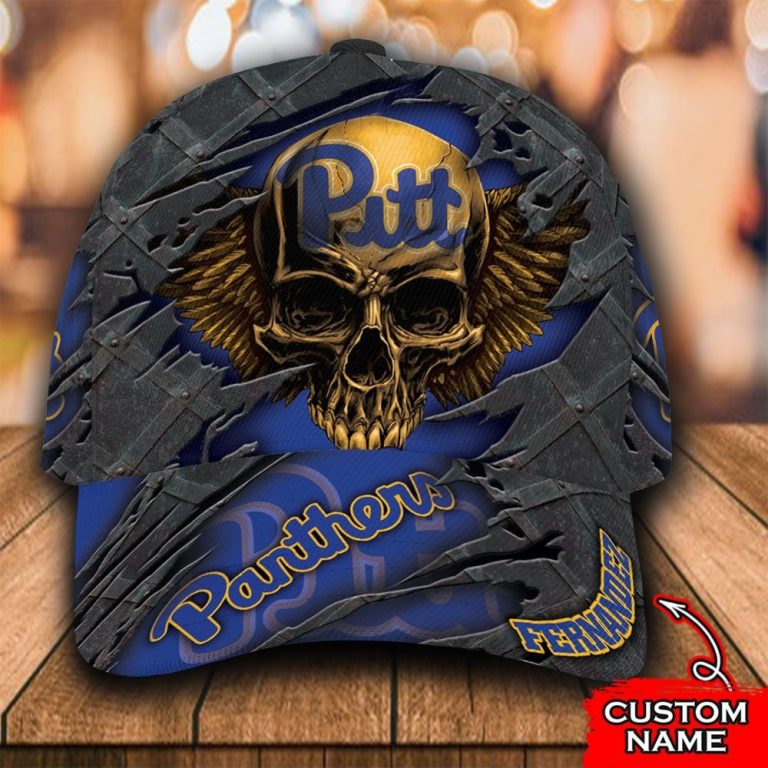 HOT Skull Pittsburgh Panthers custom Personalized cap 4