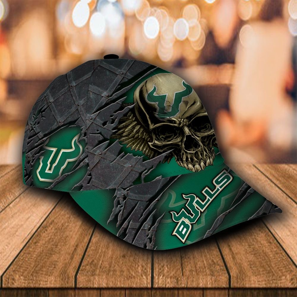HOT Skull South Florida Bulls custom Personalized cap 2