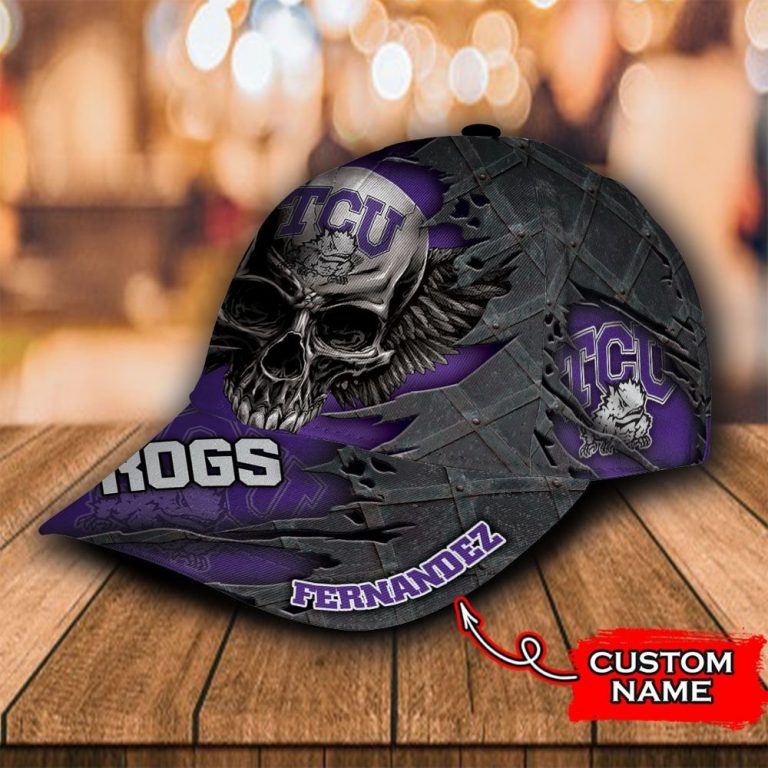 HOT Skull TCU Horned Frogs custom Personalized cap 4