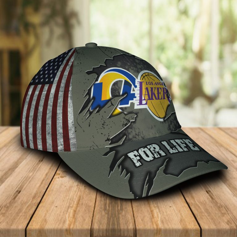 HOT for life Los Angeles Lakers Los Angeles Rams Cap 2