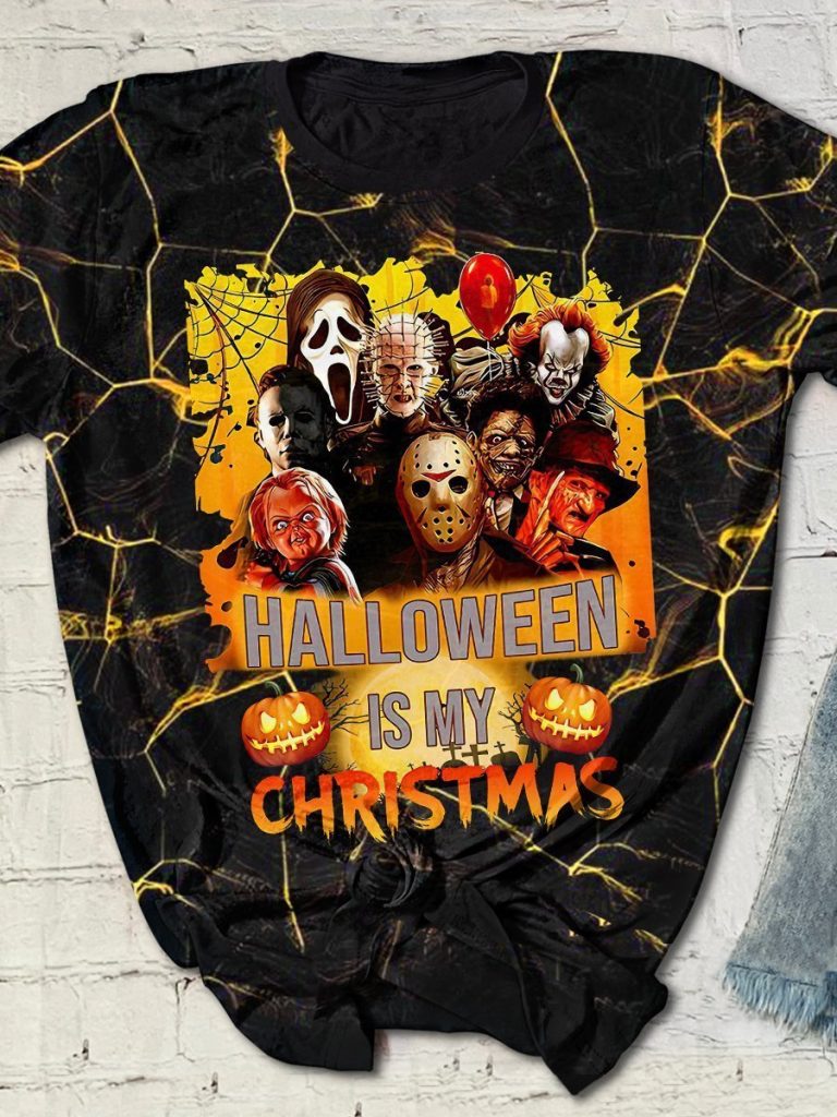Halloween Is My Christmas Horror characters 3d shirt 2
