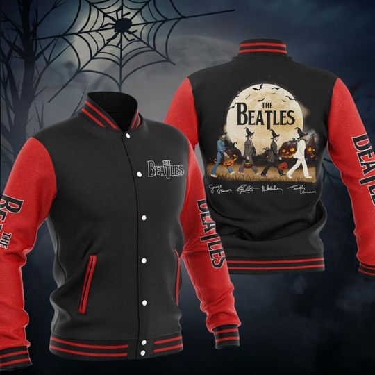 Halloween The Beatles abbey road Baseball Jacket (3) Halloween The Beatles abbey road Baseball Jacket 3