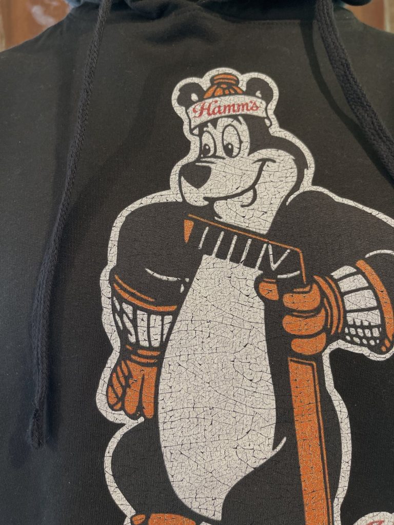 Hamms Hockey Bear shirt hoodie 3
