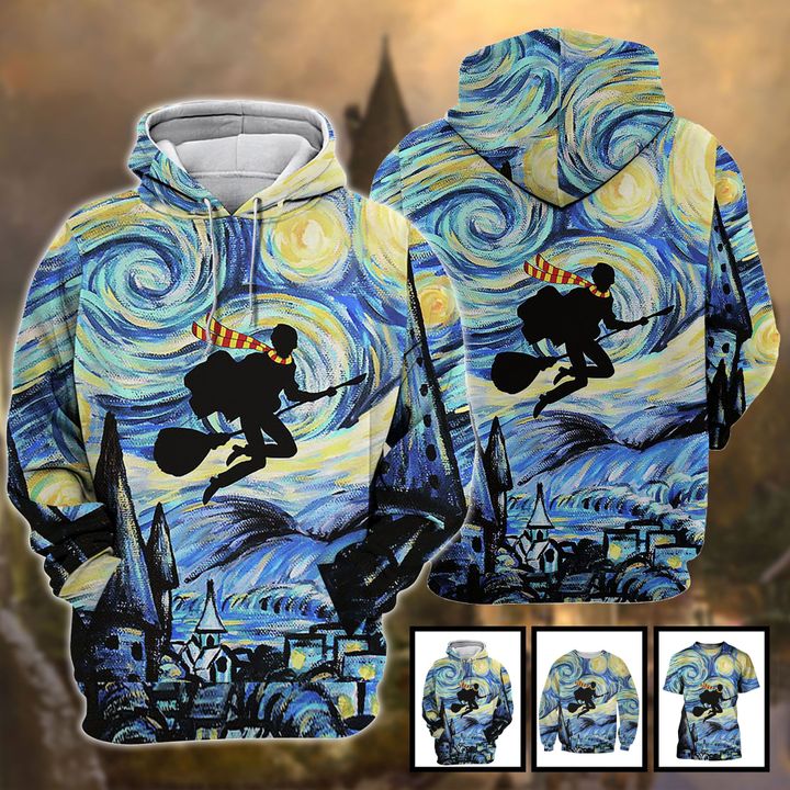 Harry Potter Starry Night 3d Hoodie Shirt