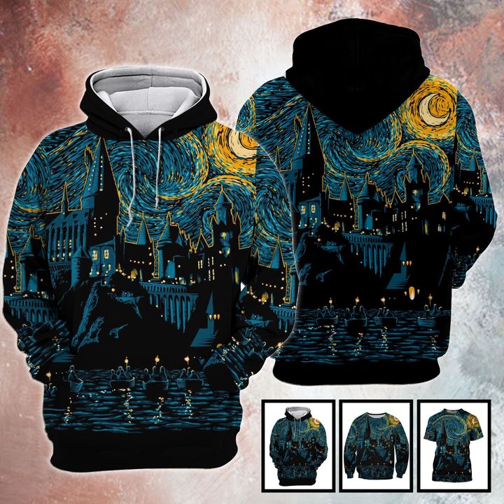 Harry Potter Van Gogh 3d Hoodie Shirt
