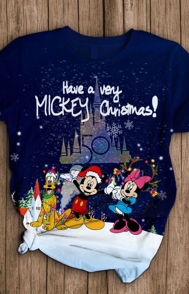 Have a Merry Mickey Christmas Walt Disney World 50th Anniversary pajamas set 3