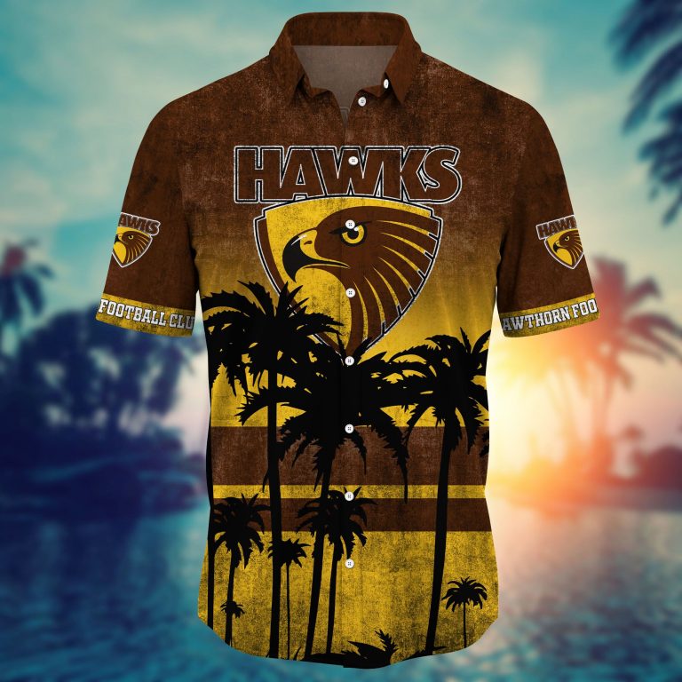 Hawthorn Hawks AFL Hawaiian shirt short 1