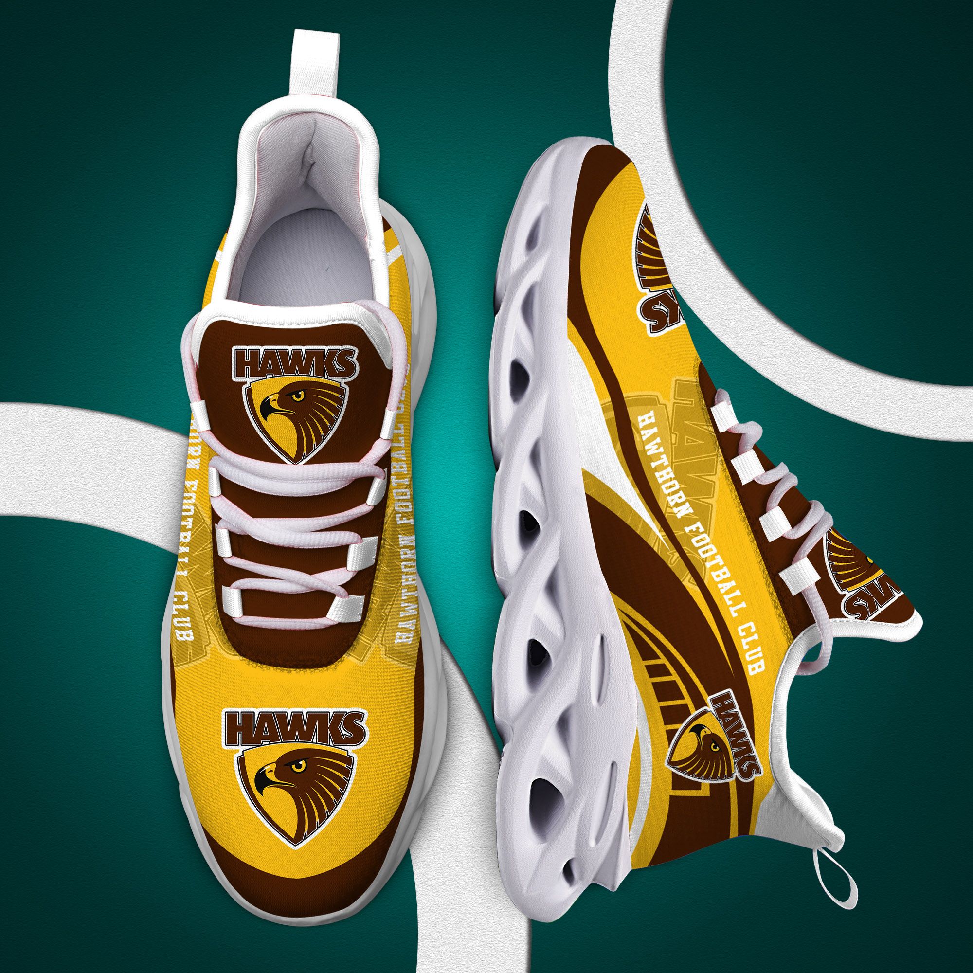 Hawthorn Hawks AFL clunky max soul shoes 2 Hawthorn Hawks AFL clunky max soul shoes 1.2