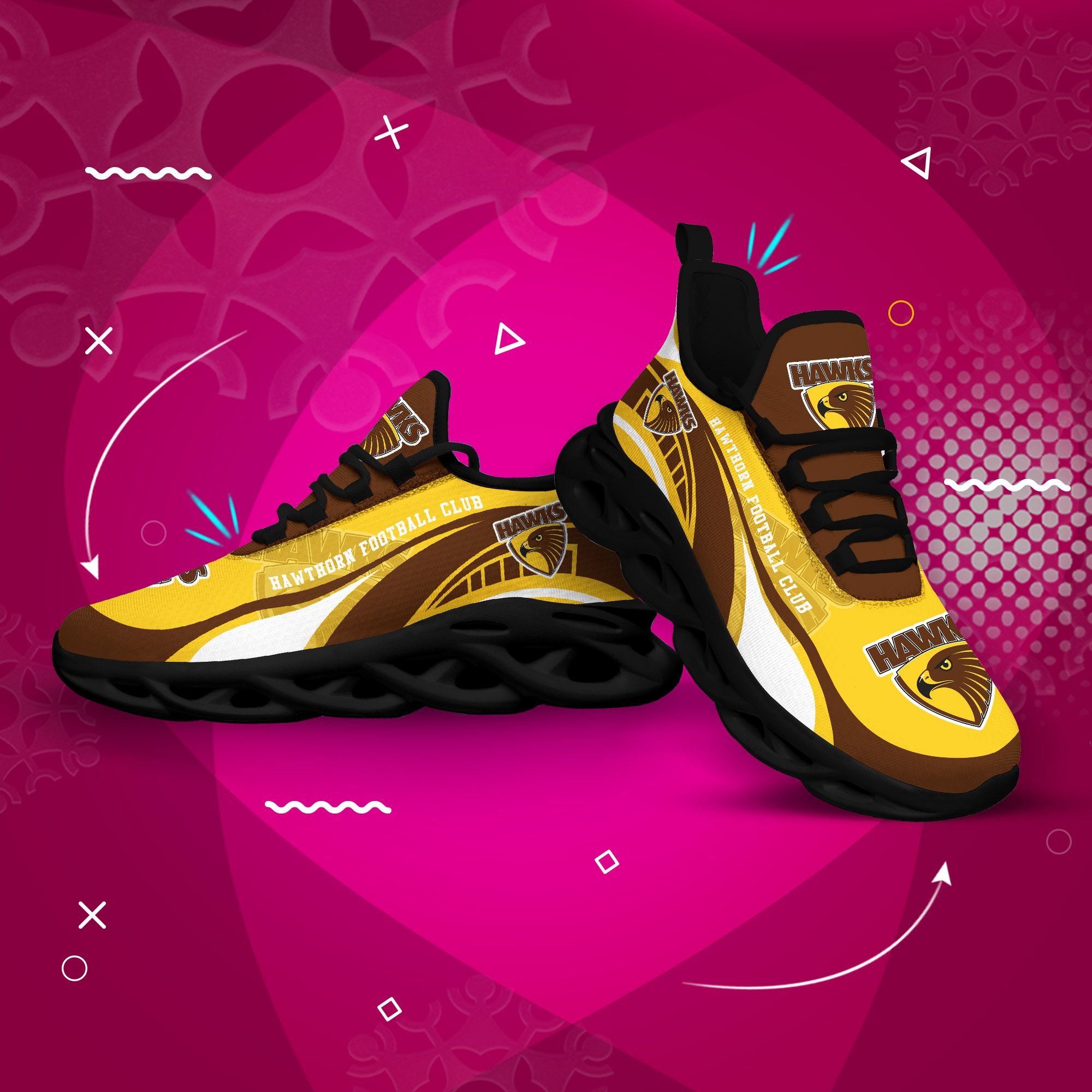 Hawthorn Hawks AFL clunky max soul shoes 8 Hawthorn Hawks AFL clunky max soul shoes 2.1