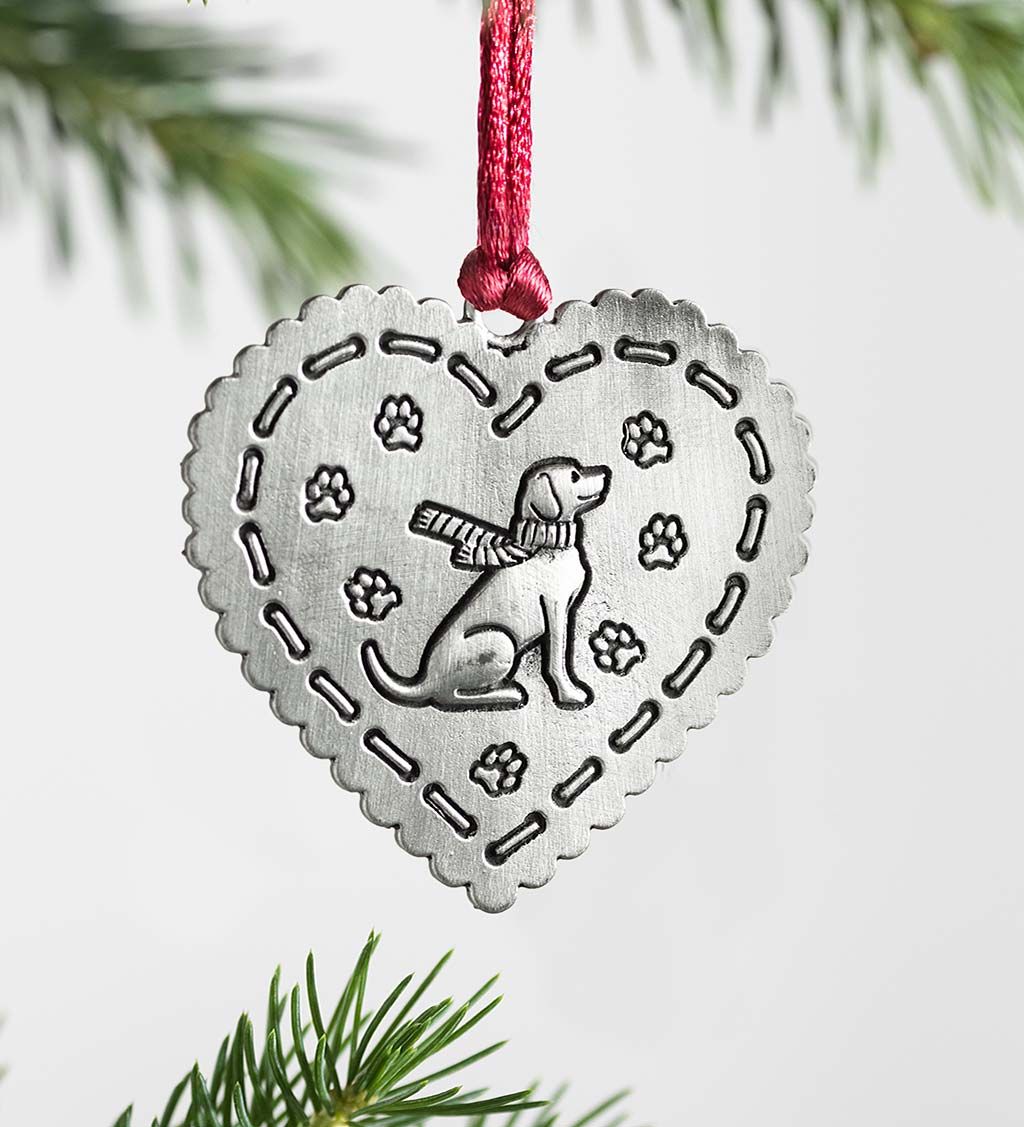 Heart dog Christmas hanging ornament 4 Heart dog Christmas hanging ornament