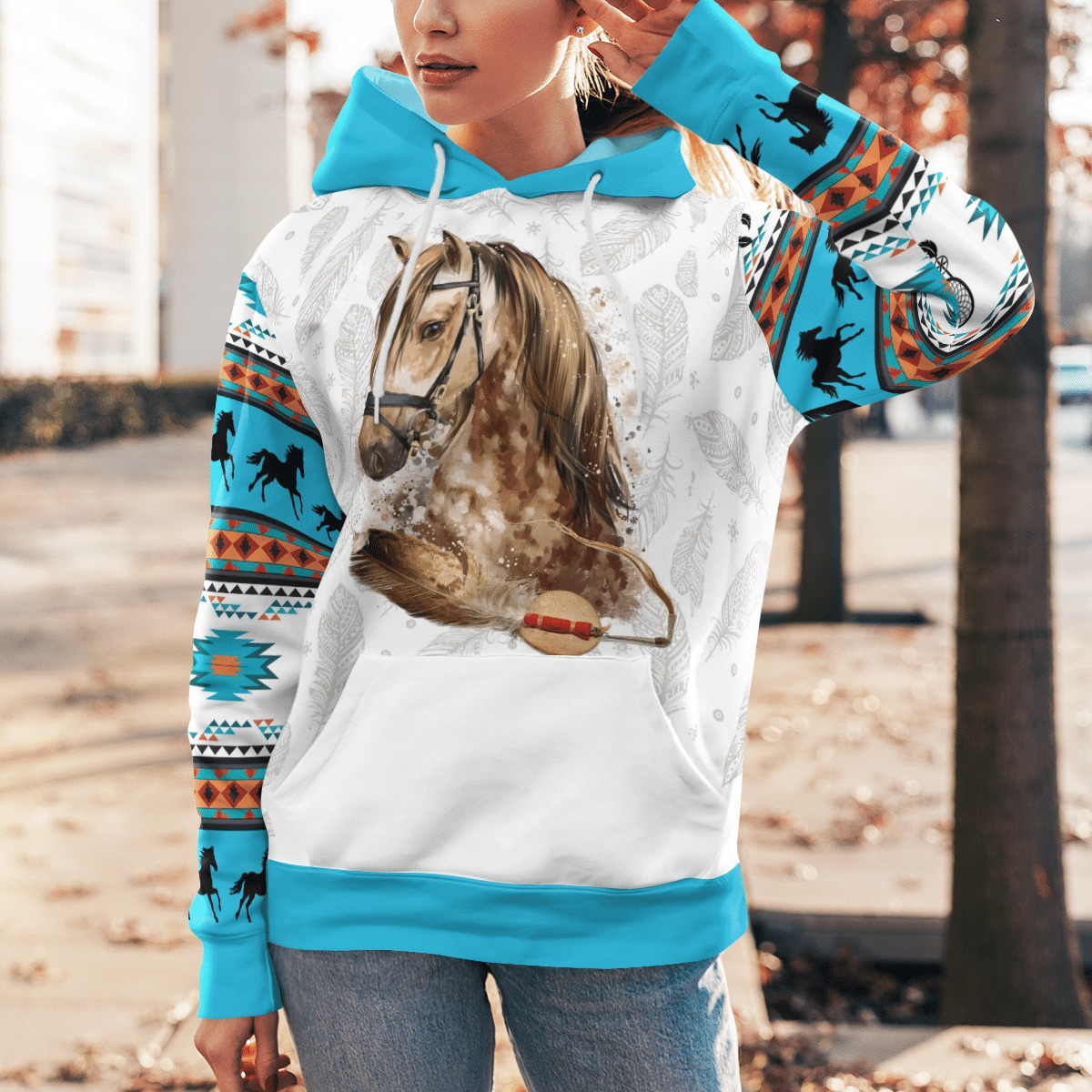 Horse Native Pride 3d over printed hoodie, sweatshirt 4 Horse Native Pride 3d over printed hoodie sweatshirt 2