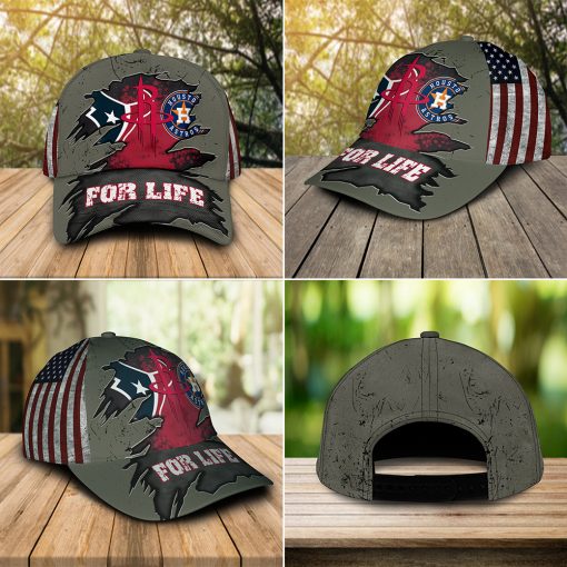 Houston Texans Houston Astros Houston Rockets For Life cap hat 5