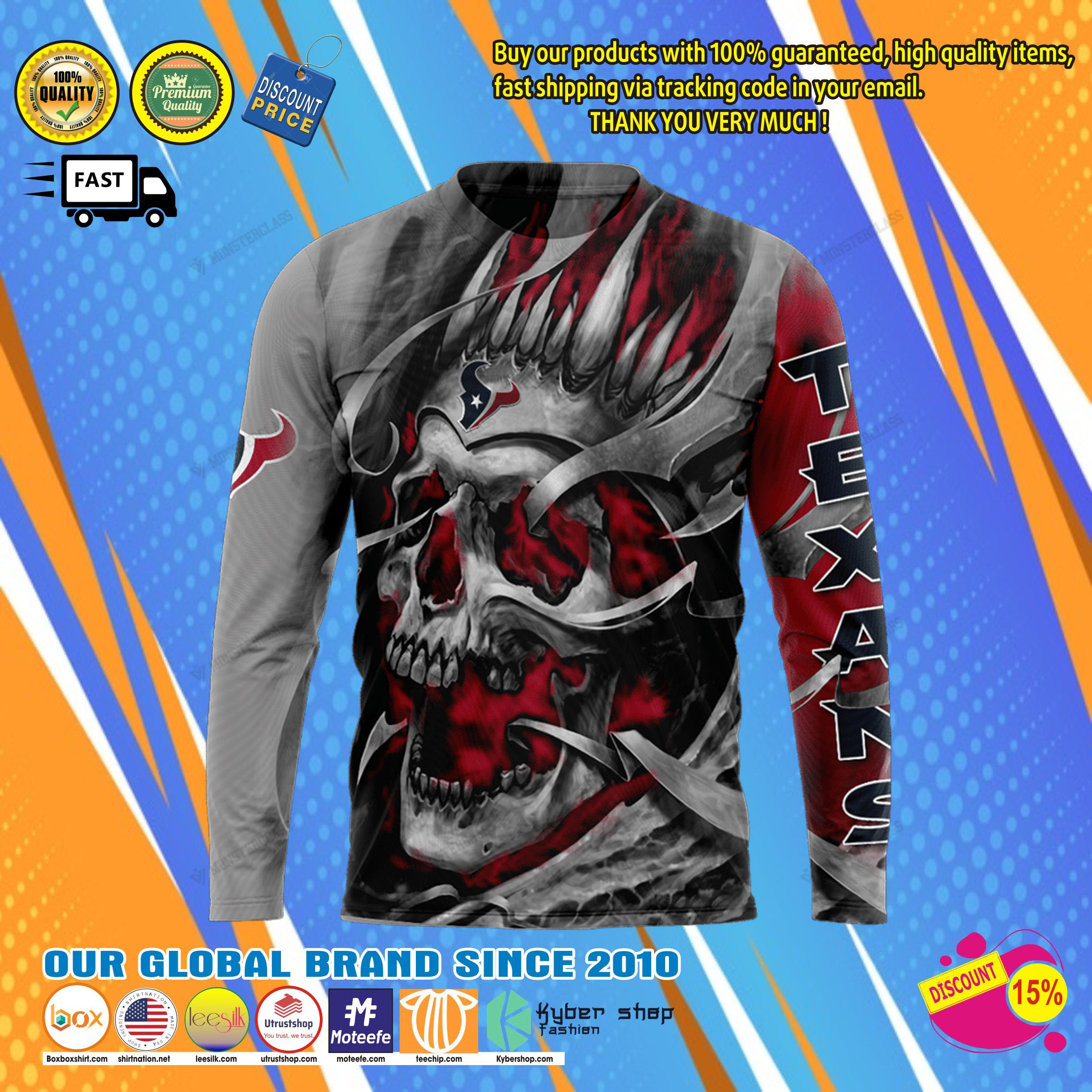 Houston texans skull jersey hoodie 5 Houston texans skull jersey hoodie8