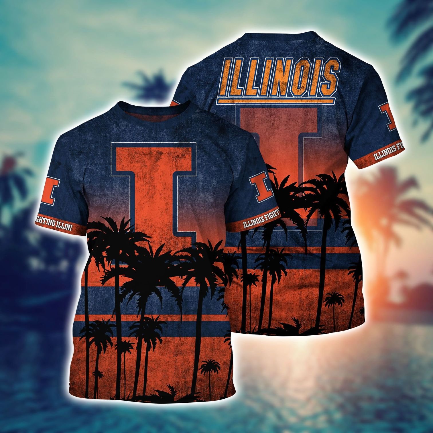 Illinois Fighting Illini NCAA hawaiian shirt 5 Illinois Fighting Illini NCAA hawaiian shirt 1
