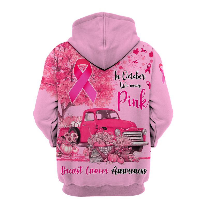 In October We Wear Pink Car Pumpkin Breast Cancer Awareness 3d shirt, hoodie 7 In October We Wear Pink Car Pumpkin Breast Cancer Awareness 3d shirt hoodie 1