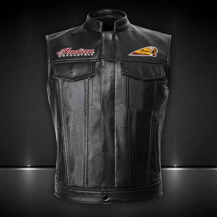 Indian Motorcycle Vest Leather Jacket2