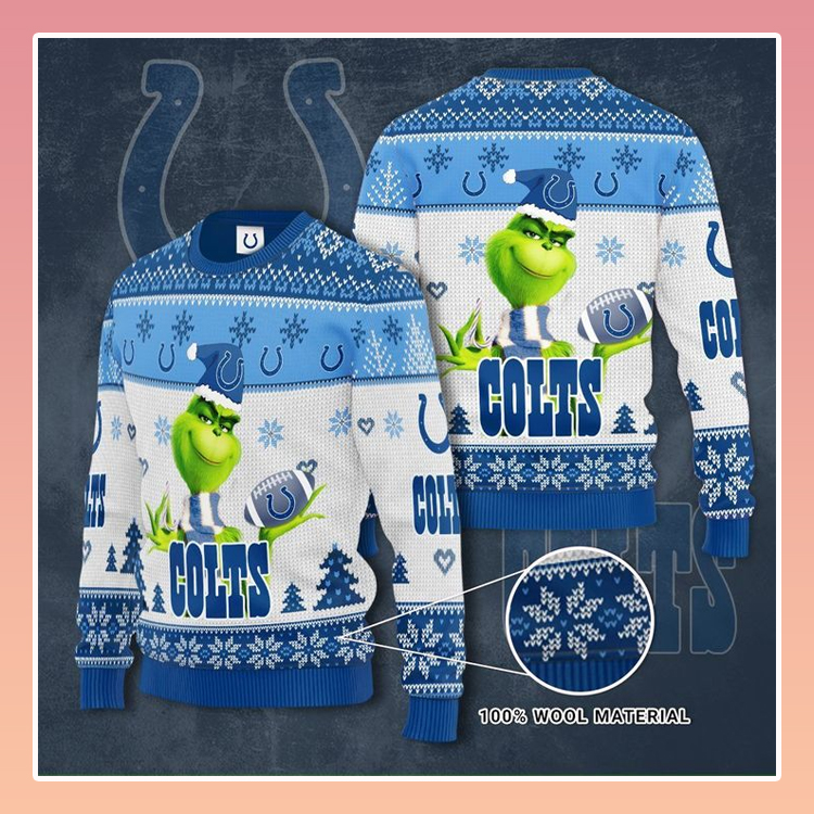 Grinch Indianapolis Colts Custom Name Christmas Sweater 4 Indianapolis Colts Custom Name Christmas Sweater2