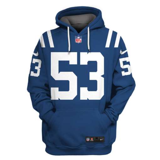BUY BEST SHIRT, HOODIE FOR MEN AND WOMEN ONLINE ON KYBERSHOP 38 Indianapolis Colts Darius Leonard 53 NFL 3d shirt hoodie 1