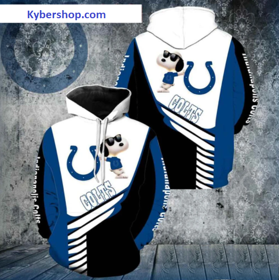 Indianapolis colts snoopy 3d hoodie
