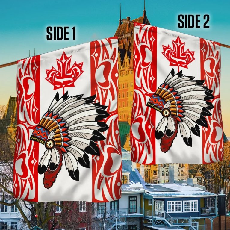 Indigenous hat Canada flag 2