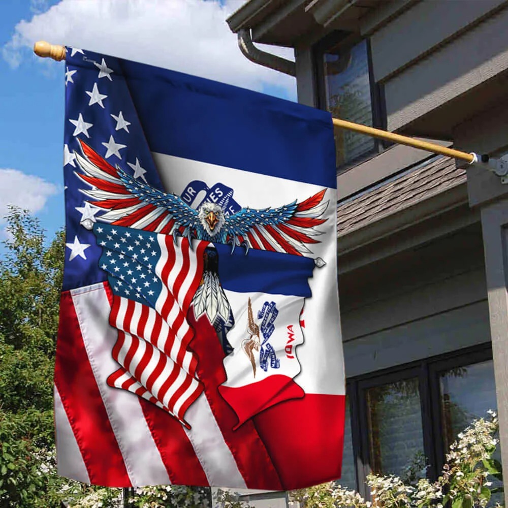 Iowa American Eagle Flag 1