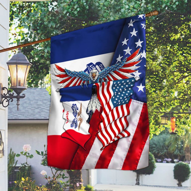 Iowa American Eagle Flag