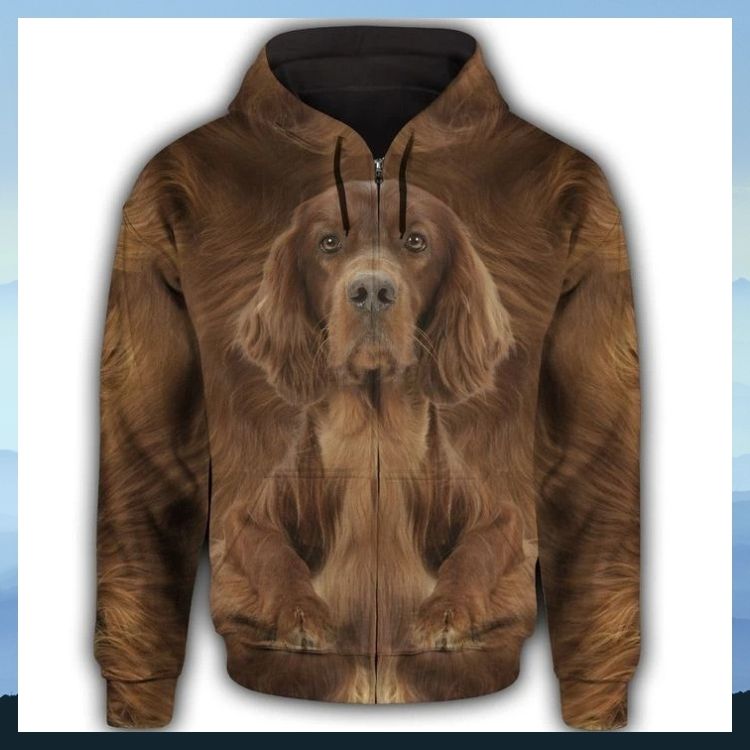 Irish Setter Face 3d all over print hoodie 3 Irish Setter Face 3d all over print hoodie 1