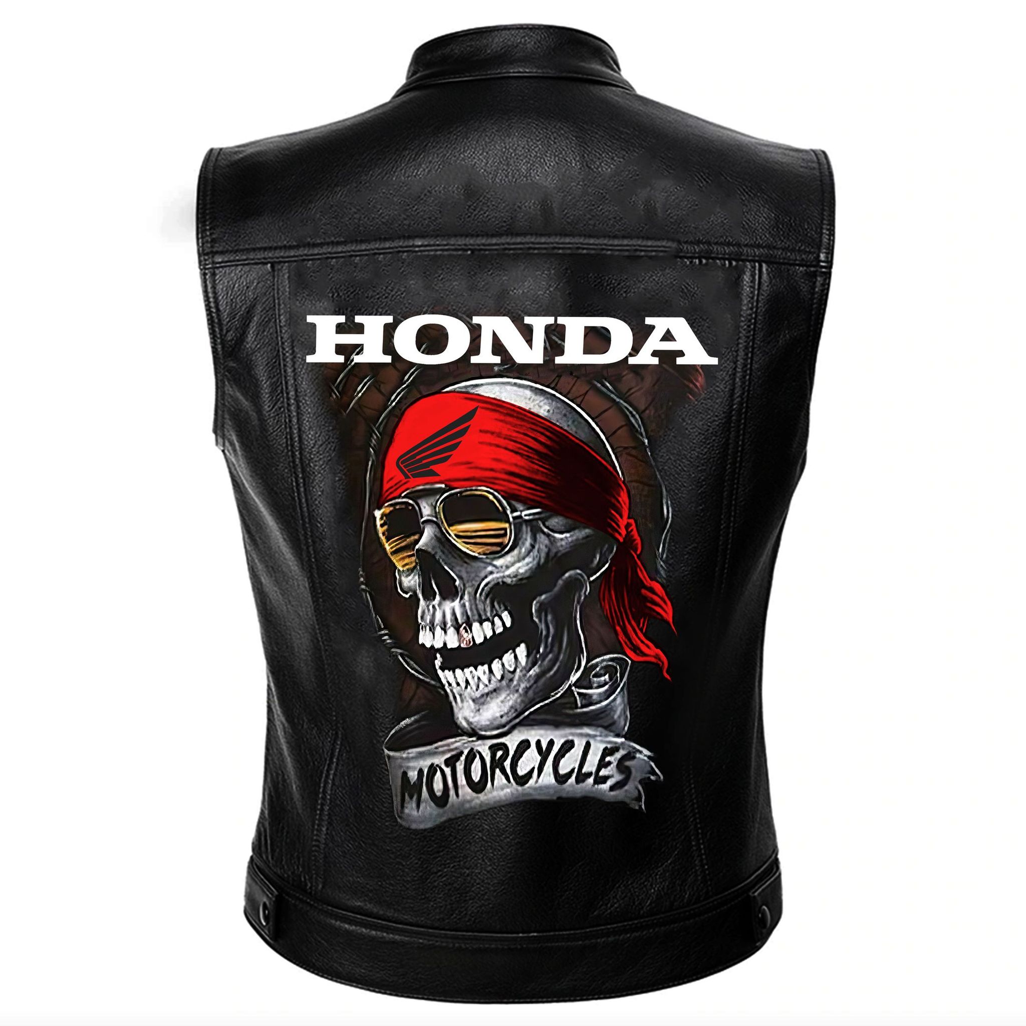 Honda motorcycles Skull Leather Vest 2 Honda motorcycles Skull Leather Vest 2
