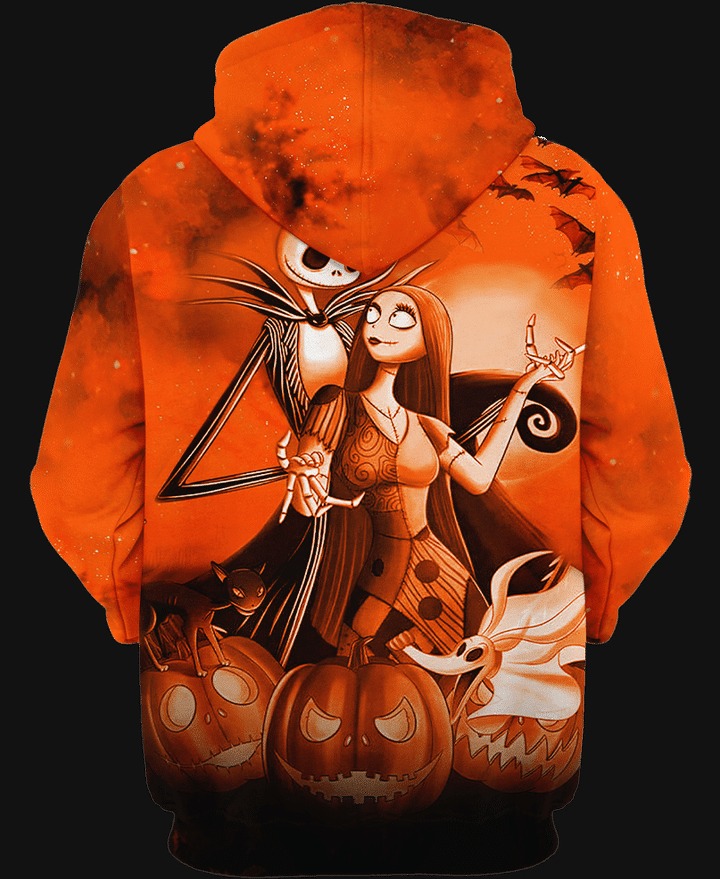 Jack Skelington and Sally Halloween pumpkin 3d shirt, hoodie 3 Jack Skelington and Sally Halloween pumpkin 3d shirt hoodie 2
