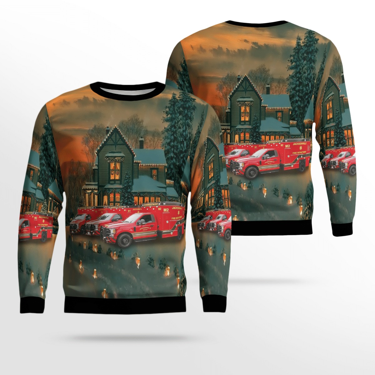 Jacksonville Fire And Rescue Department Christmas sweater sweatshirt