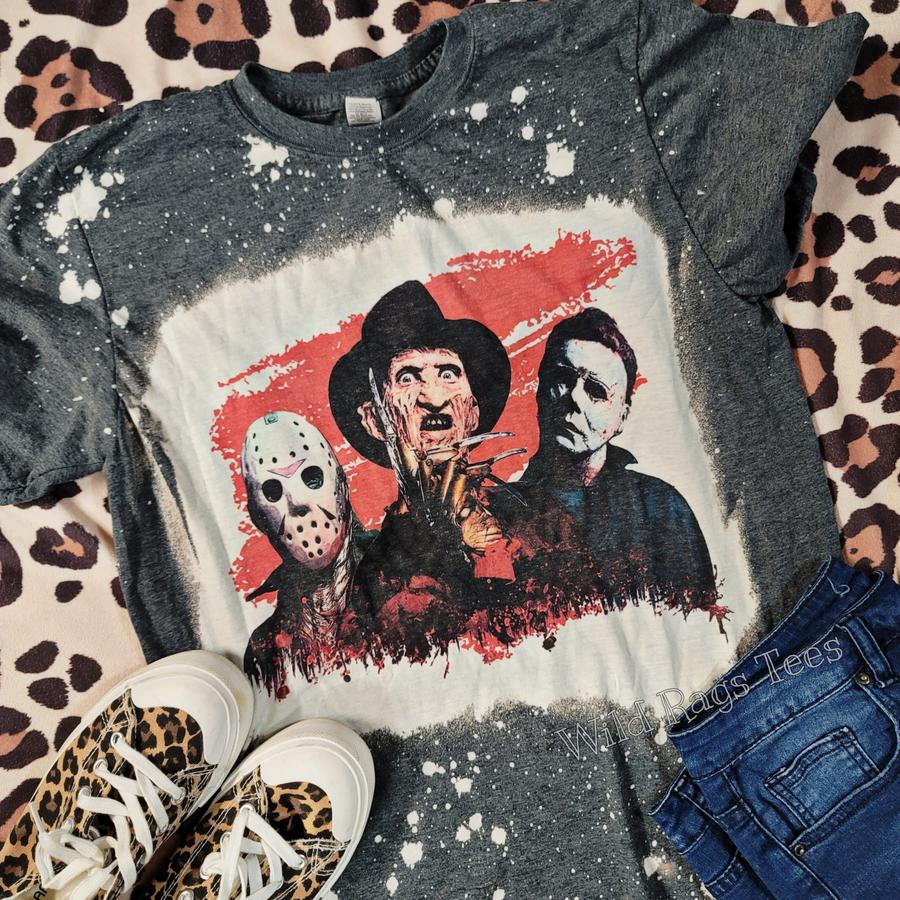 Jason Voorhees Freddy Krueger Michael Myers Halloween bleach shirt 1