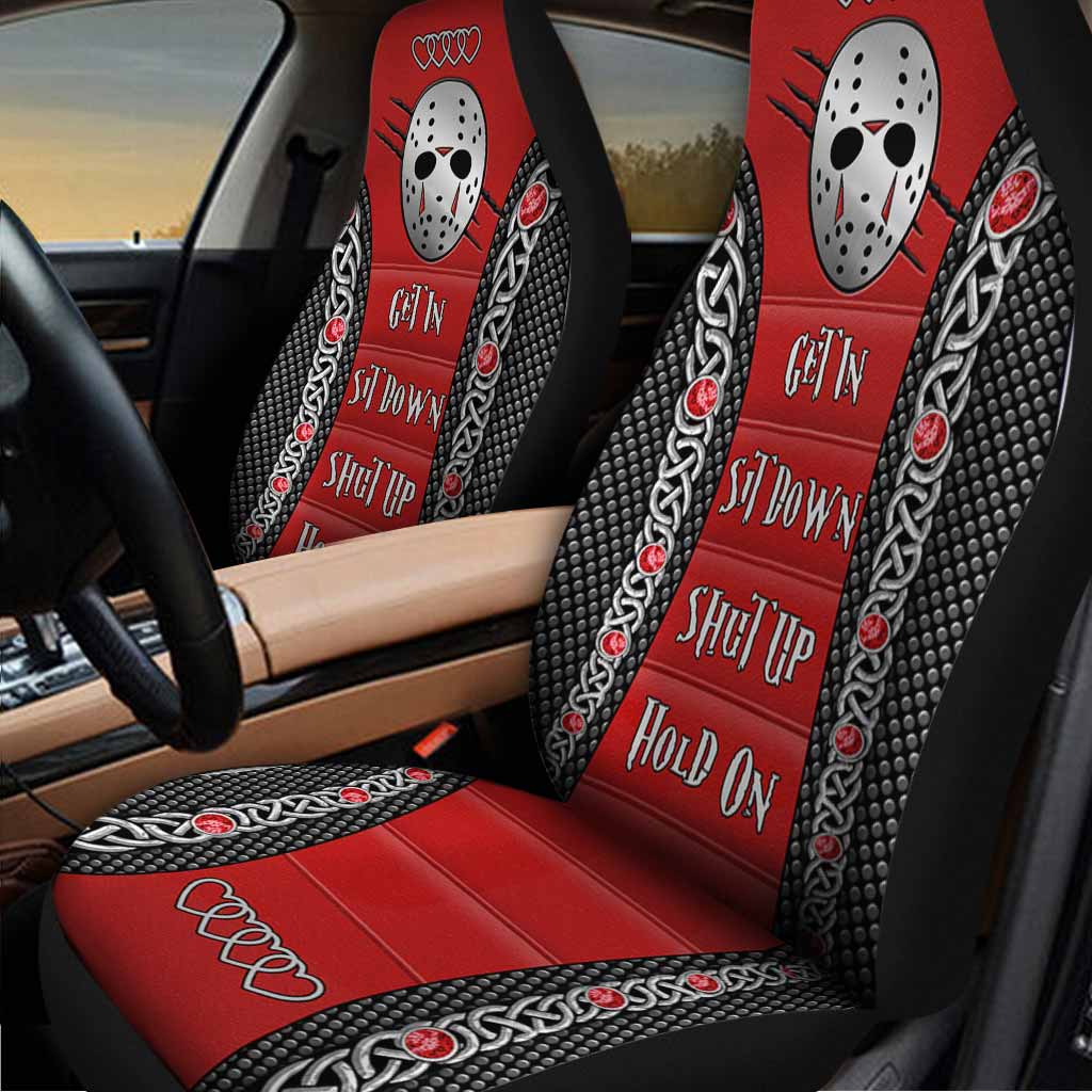 Jason Voorhees Get In Sit Down Shut Up Hold On Car Seat Cover 2 Jason Voorhees Get In Sit Down Shut Up Hold On Car Seat Cover 2