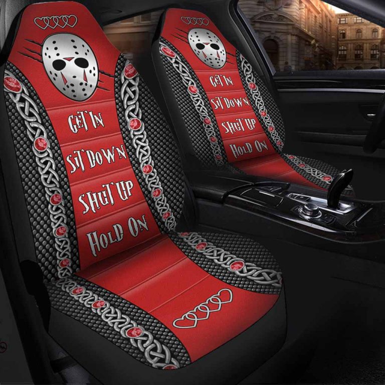Jason Voorhees Get In Sit Down Shut Up Hold On Car Seat Cover (3) Jason Voorhees Get In Sit Down Shut Up Hold On Car Seat Cover 3