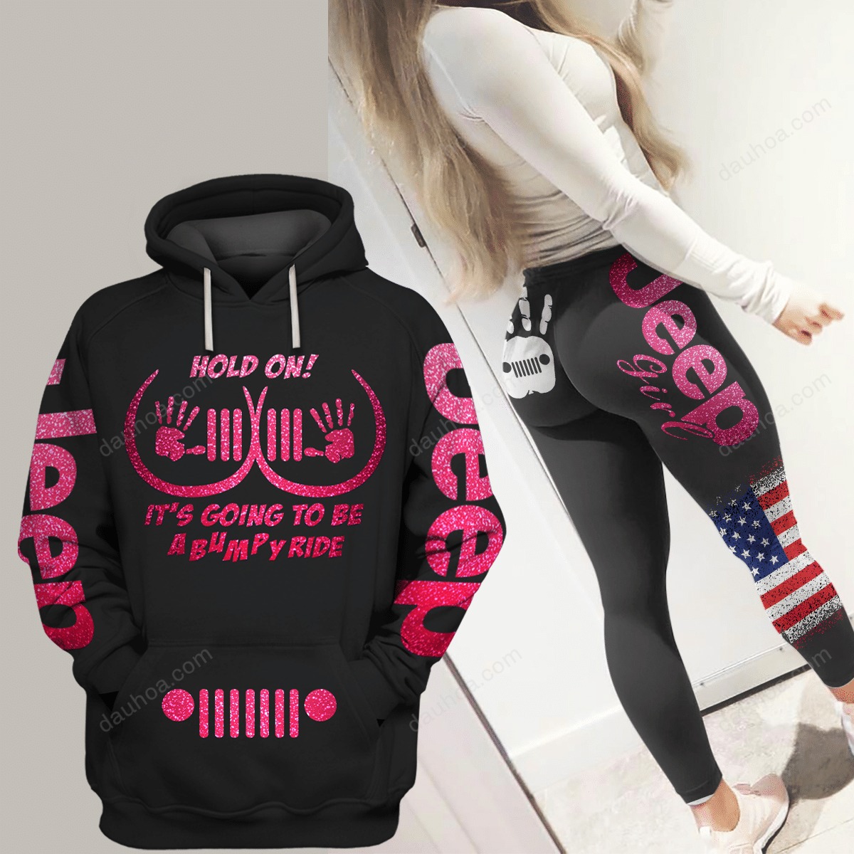 Jeep Hold on its going to be a Bumby Ride 3d hoodie legging 1