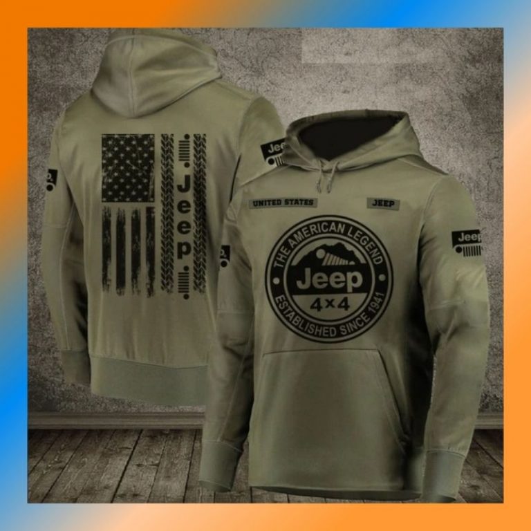 Jeep The American Legend Established Since 1941 American flag 3d hoodie 2