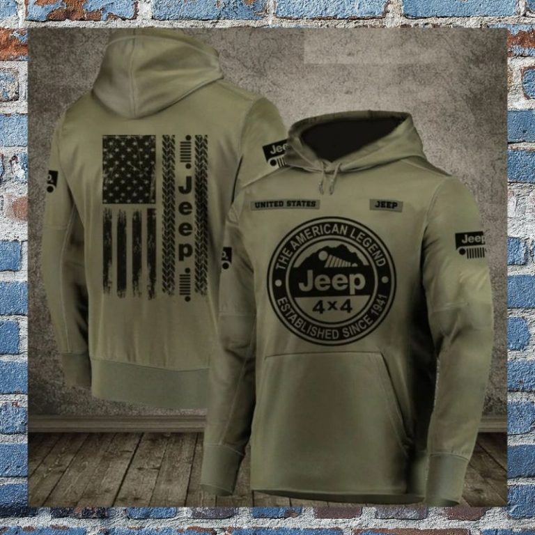 Jeep The American Legend Established Since 1941 American flag 3d hoodie 3