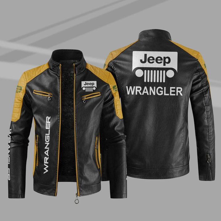 Jeep Wrangler Block Leather Jacket1
