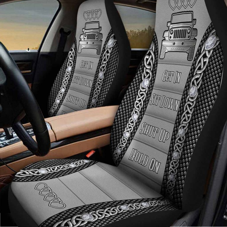 Jeep car Get In Sit Down Shut Up Hold On Car Seat Cover 2