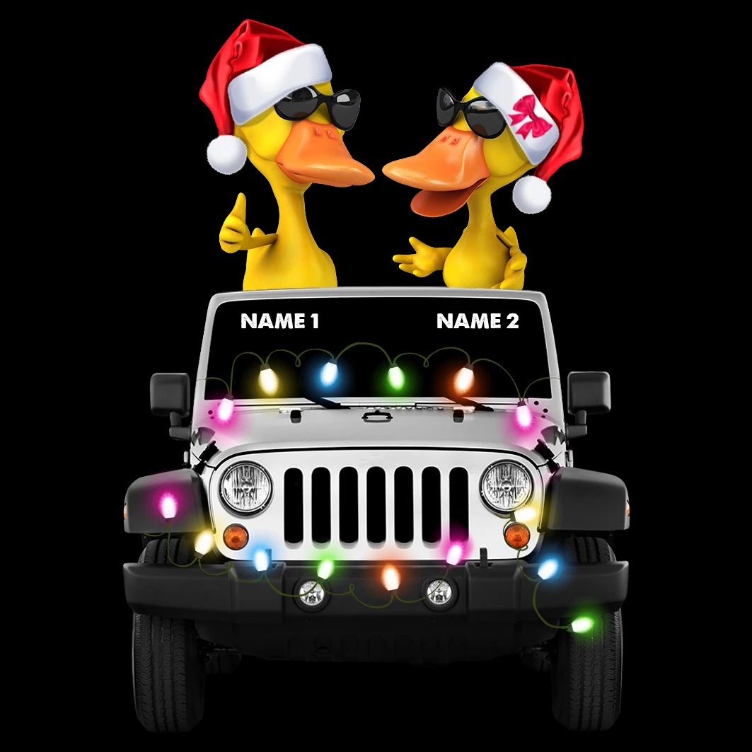 Jeep duck light shape custom personalized christmas ornament 3 Jeep duck light shape custom personalized christmas ornament 3