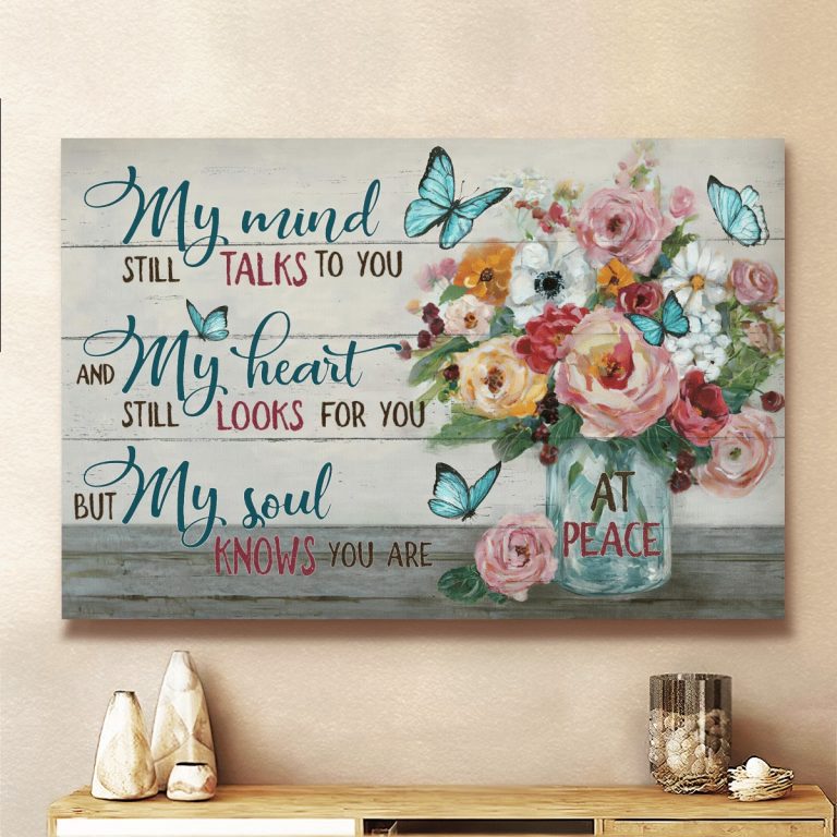 Jesus Flower vase My mind still talks to you at peace poster, canvas (1) Jesus Flower vase My mind still talks to you at peace poster canvas 1