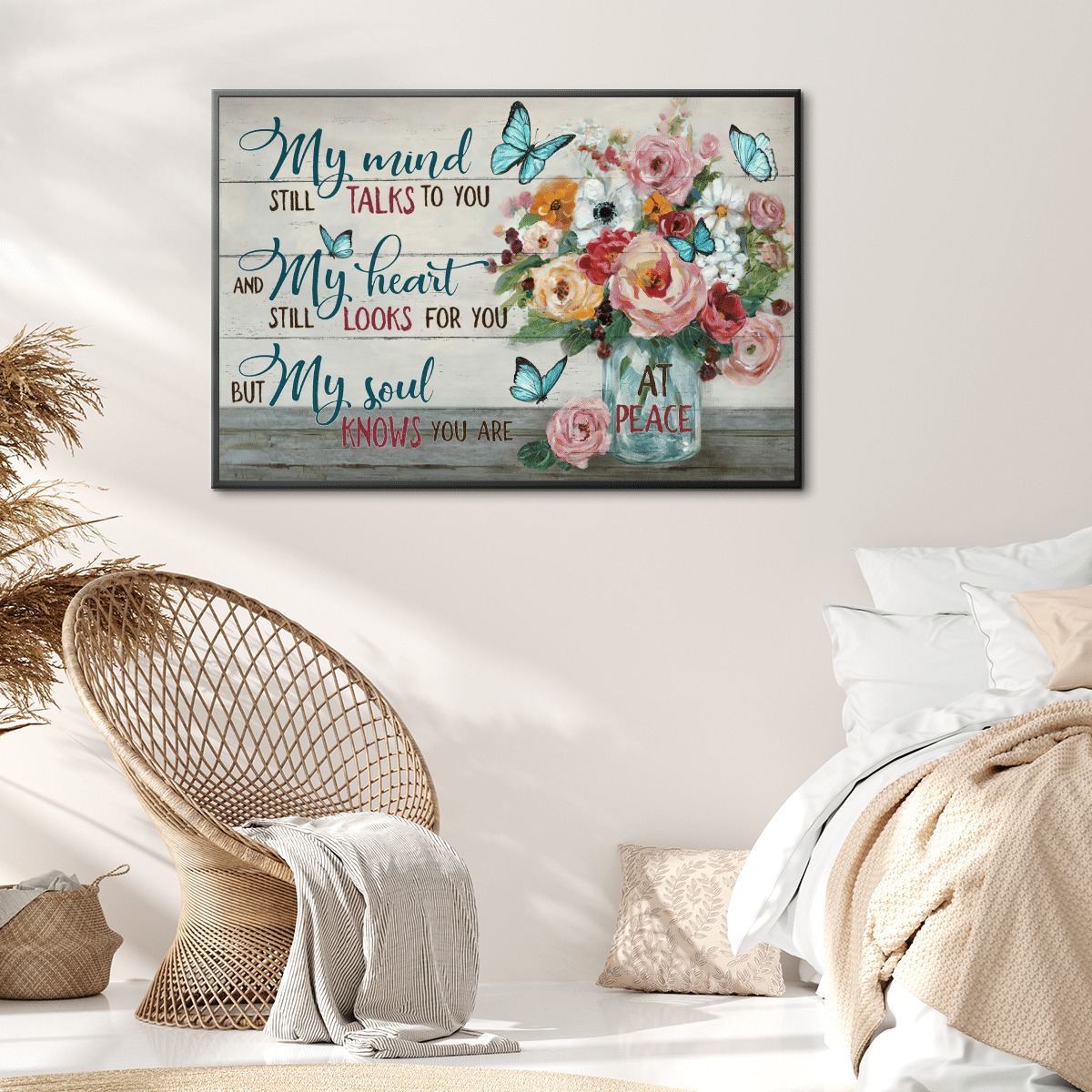 Jesus Flower vase My mind still talks to you at peace poster, canvas 3 Jesus Flower vase My mind still talks to you at peace poster canvas 2