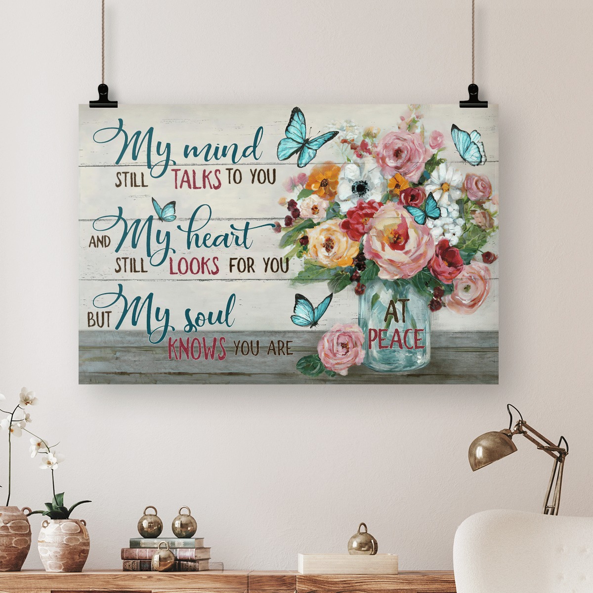 Jesus Flower vase My mind still talks to you at peace poster, canvas 5 Jesus Flower vase My mind still talks to you at peace poster canvas 4
