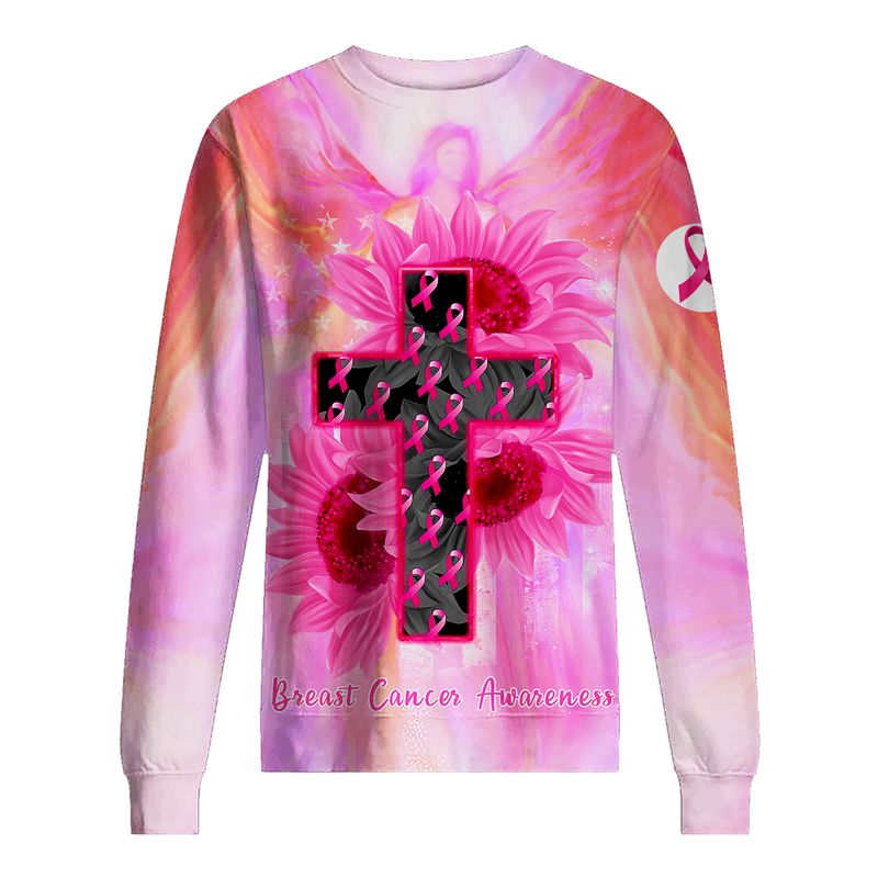 Jesus cross sunflowers Breast Cancer Awareness 3d shirt, hoodie 4 Jesus cross sunflowers Breast Cancer Awareness 3d shirt hoodie 5