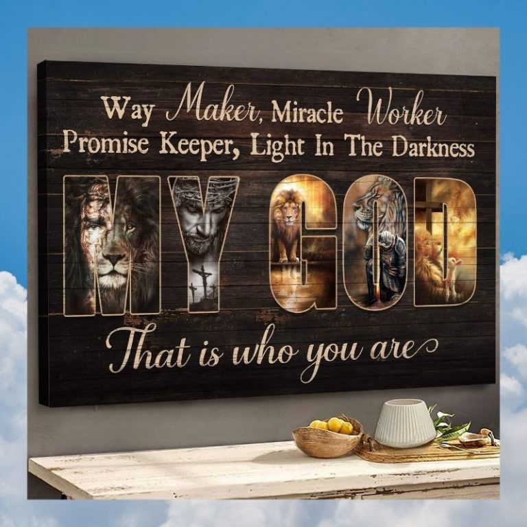 Jesus lion way maker miracle worker promise keeper light in the darkness canvas 2