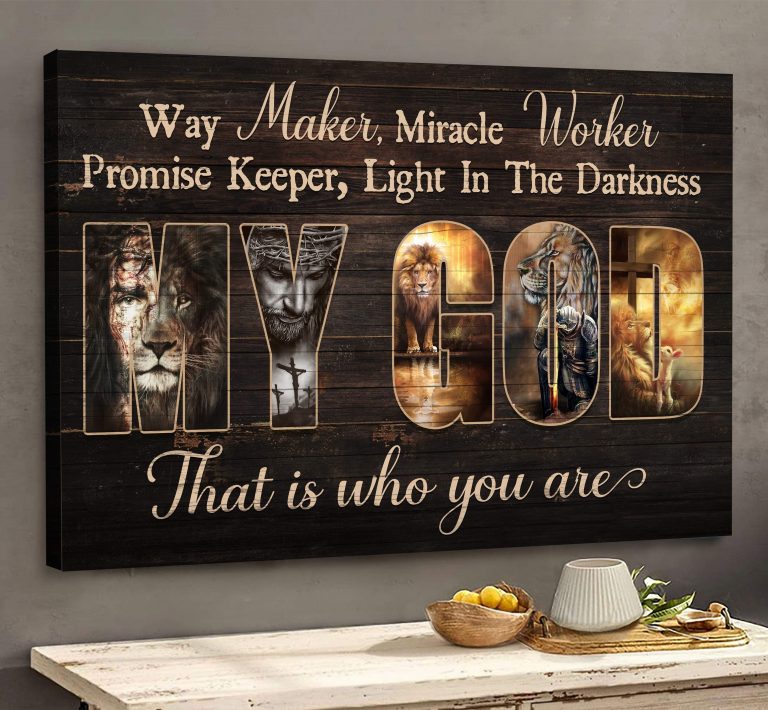 Jesus lion way maker miracle worker promise keeper light in the darkness canvas 3