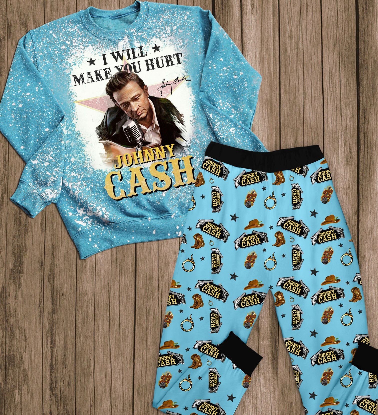 THE QUALITY IS GUARANTEED THE DELIVERY TO YOUR DOOR 8 Johnny Cash ill make you hurt pajamas set 1