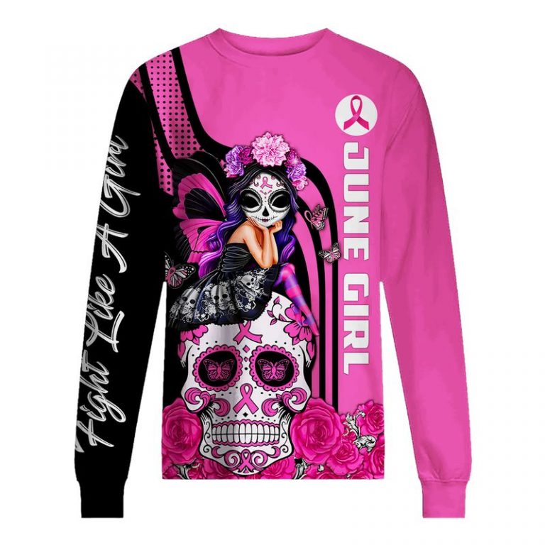 June Sugar Skull Fairy Like A Girl Breast Cancer Awareness 3d shirt, hoodie (5) June Sugar Skull Fairy Like A Girl Breast Cancer Awareness 3d shirt hoodie 5