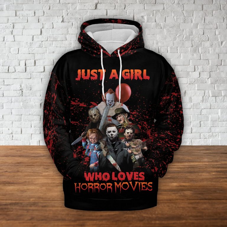 Just A Girl Who Loves Horror Movies 3d Hoodie2 Just A Girl Who Loves Horror Movies 3d Hoodie2